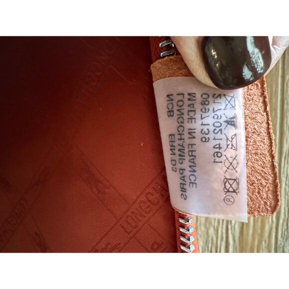 Longchamp France Le Foulonné Pilot burnt orange Leather Ipad Case - Picture 7 of 8